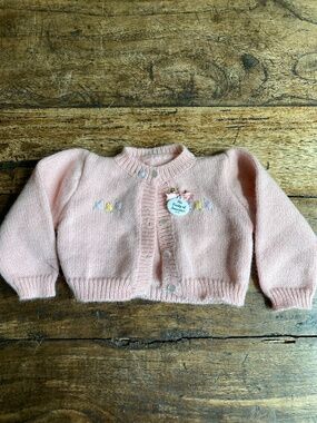 Ashton-Drake Bello Bebé "Purity of Innocence" Pink Knit Doll Cardigan